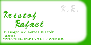 kristof rafael business card